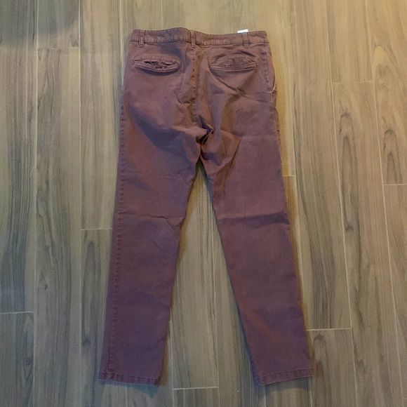 Tainted Denim Burgundy Jeans - Picture 2 of 4